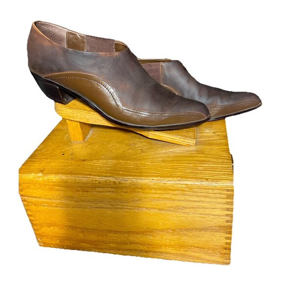 Amanda Smith Suede Booties Heeled Shoes‎ Womens  7M Made In Brazil Brown - Picture 1 of 9